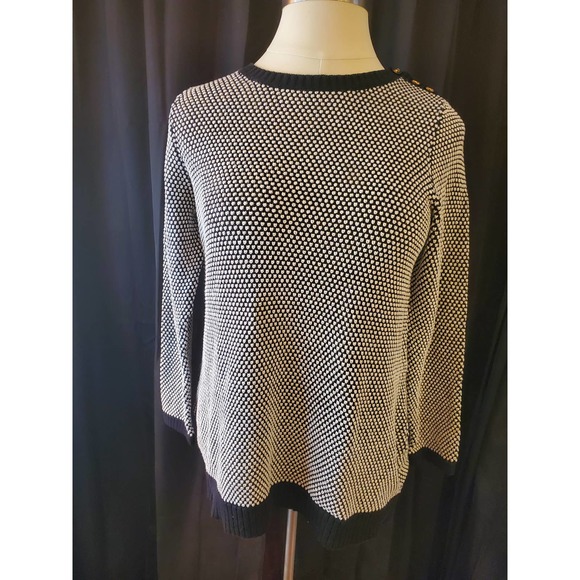 NWT Charter Club Sparkle White Polka Dot 1x Sweater - Picture 6 of 6